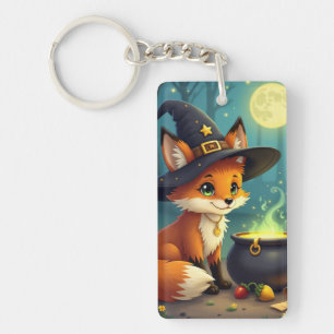 Forest Spell Fox Acrylic Keychain