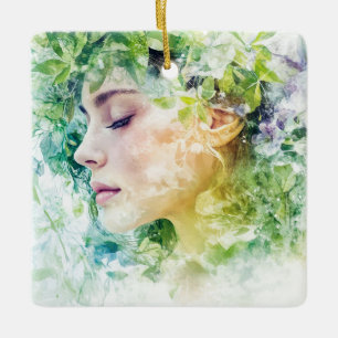 Forest Spirit Ceramic Ornament
