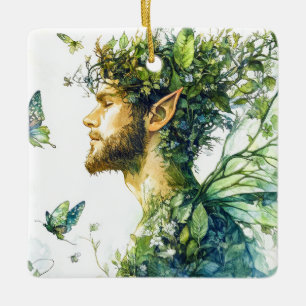 Forest Spirit Ceramic Ornament