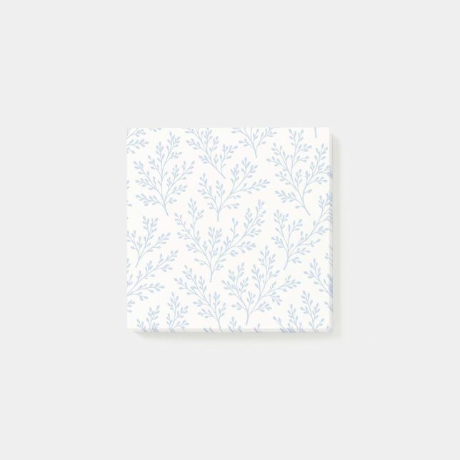 Forest Sprigs Dusty Blue - Neutral Post-it Notes (Front)