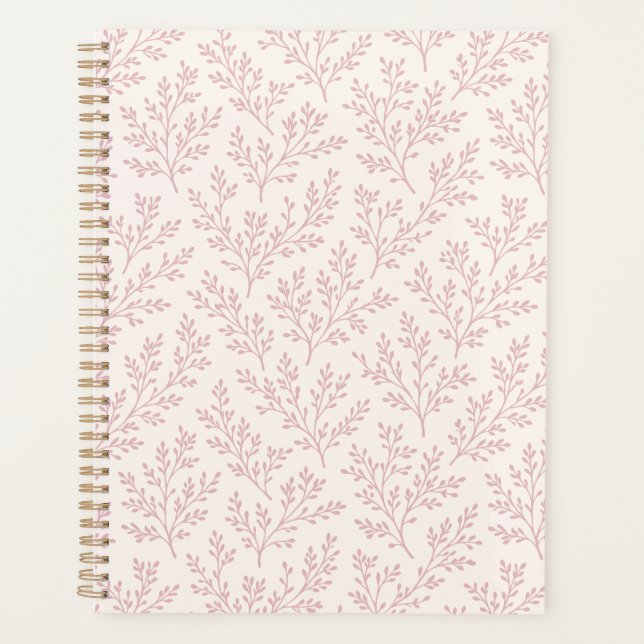 Forest Sprigs Muted Rose - Neutral Planner (Front)