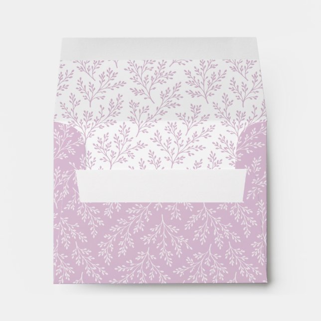 Forest Sprigs Neutral - Warm Lilac Envelope (Back (Bottom))