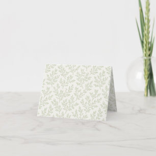 Forest Sprigs Soft Olive - Neutral Thank You Card