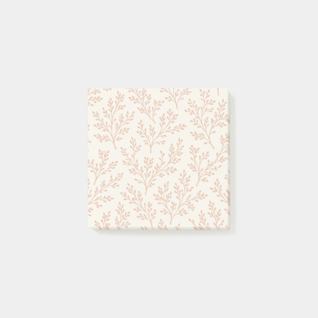 Forest Sprigs Warm Apricot - Neutral Post-it Notes (Front)