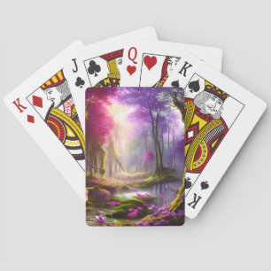 Forest Spring Magic Sparkle Fantasy Playing Cards