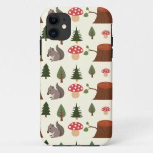 Forest Squirrel Pattern iPhone 11 Case