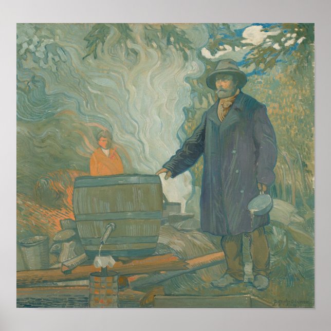Forest Still Moonshiners White Lightning Liquor Poster (Front)