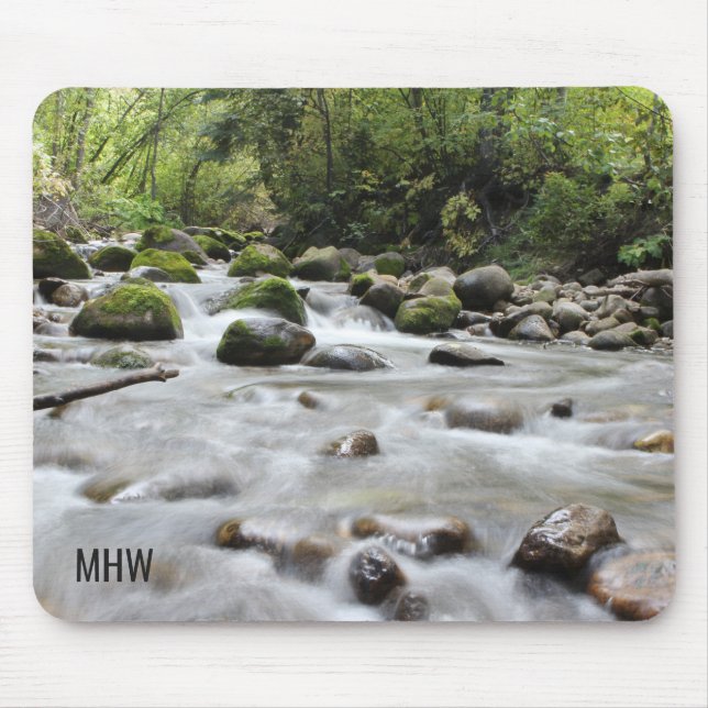 Forest Stream custom monogram mousepad (Front)