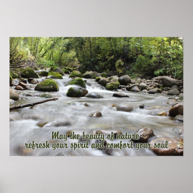 Forest Stream inspirational poster (Front)