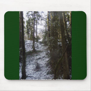 Forest Sun Rays in the Snow #53 Mouse Pad