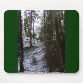 Forest Sun Rays in the Snow #53 Mouse Pad