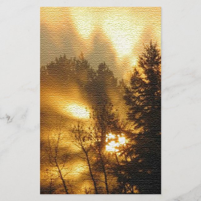 Forest Sunrise Stationery (Front)