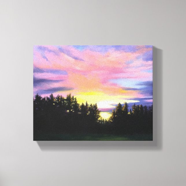 Forest Sunset  Wrapped Canvas Print (Front)