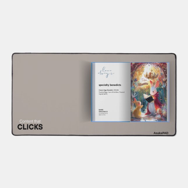 Forest Tale Bunny Desk Mat (Front)