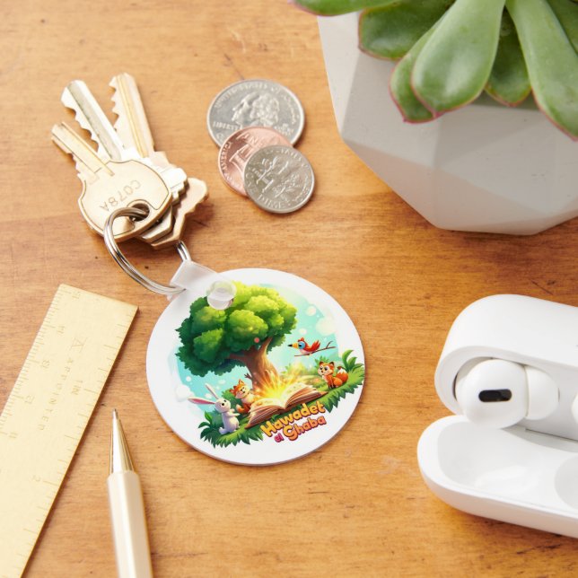 "Forest Tales Keychain – Enchanted Woodland Story  (Desk)