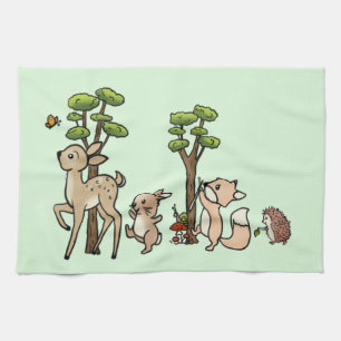 forest tea towel