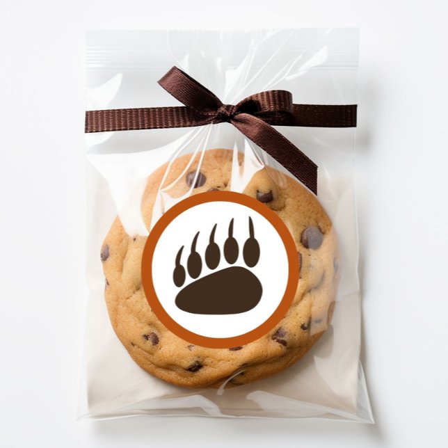 Forest Theme Birthday Round Stickers - Bear (Creator Uploaded)