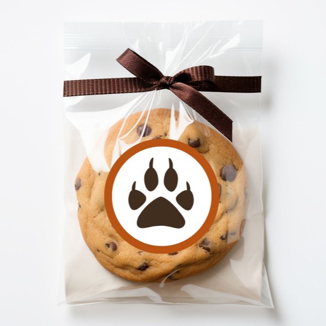 Forest Theme Birthday Round Stickers - Wolf (Creator Uploaded)