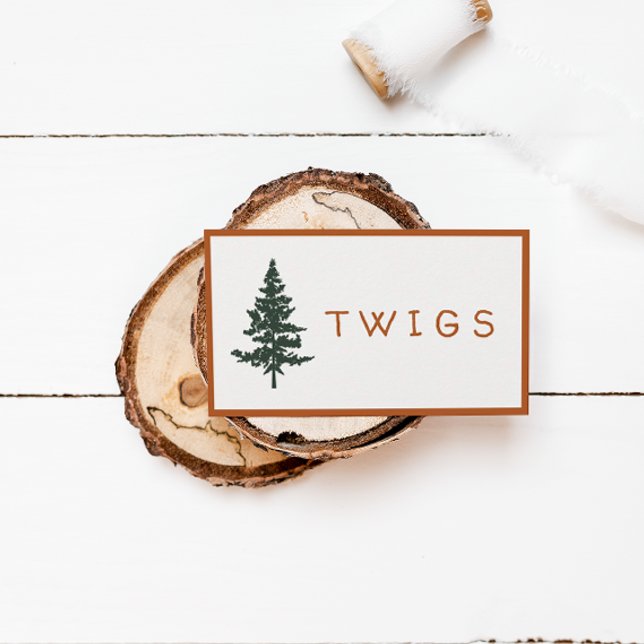 Forest Theme Party Snack Bar Cards - Twigs (Creator Uploaded)