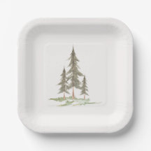Forest Themed Plates