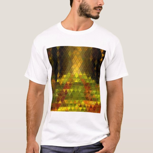 Forest Track Triangles Abstract Pattern  Active T- T-Shirt (Front)