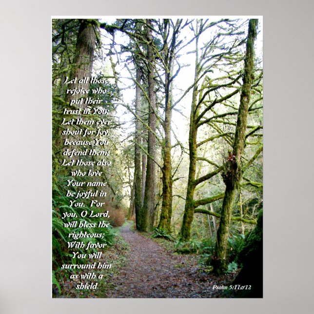 Forest Trail Isaiah 41:10 Print (Front)