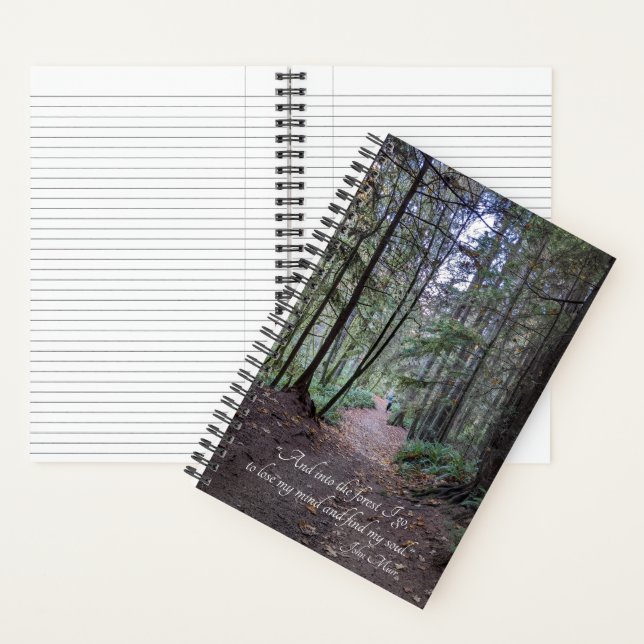 Forest Trail John Muir Quote Notebook (Inside)