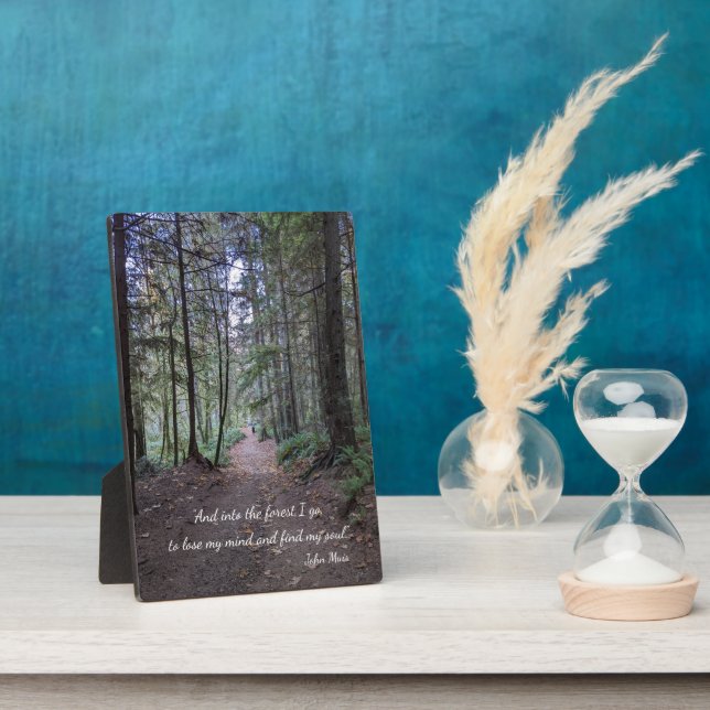 Forest Trail John Muir Quote Plaque (Side)