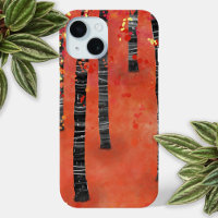Forest Tree Abstract Red