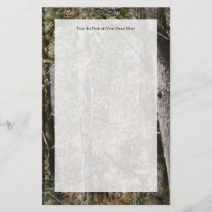 Forest Tree Camo Camouflage Nature Hunting/Fishing Stationery