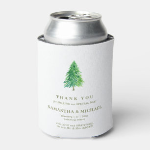 Forest Tree Flower Classic Wedding Can Cooler