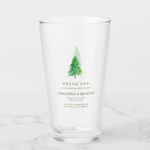 Forest Tree flower Modern Simple Wedding Glass