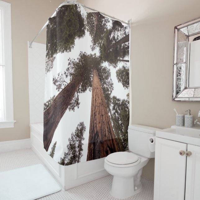forest, tree shower curtain (In Situ)