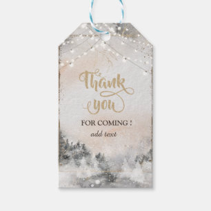 Forest Tree Woodland String Lights Gift Tags