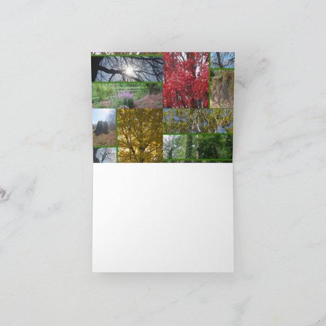 Forest/Trees Collage Thank You Card (Inside)