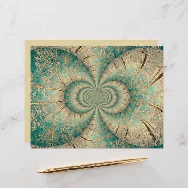 Forest Trees Green Brown Winter Woodland (Front/Back In Situ)