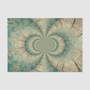 Forest Trees Green Brown Winter Woodland Tissue Paper