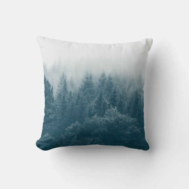 Forest Trees Nature Print Cushion (Front)