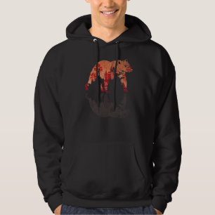 Forest Trees Outdoor Nature Animal Brown Bear Hoodie