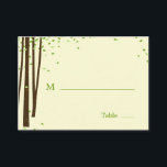 Forest Trees Wedding Flat Place Cards<br><div class="desc">This unique and whimsical Forest Trees wedding collection by berryberrysweet.com is the perfect choice for celebrating your magical day. More colours and matching collection available at berryberrysweet.com.

View the complete Forest Trees Collection (available in green and orange)</div>