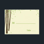 Forest Trees Wedding Flat Place Cards<br><div class="desc">This unique and whimsical Forest Trees wedding collection by berryberrysweet.com is the perfect choice for celebrating your magical day. More colours and matching collection available at berryberrysweet.com.

View the complete Forest Trees Collection (available in green and orange)</div>