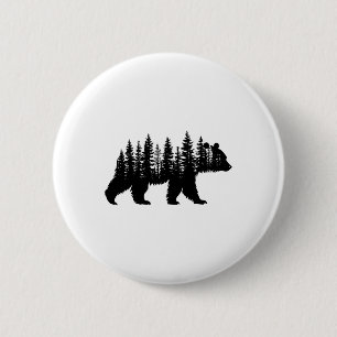 Forest Trees Wildlife Animal Retro Outdoor Nature  6 Cm Round Badge