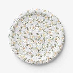 Forest Tropical Botanical Baby Shower Party Paper Plate