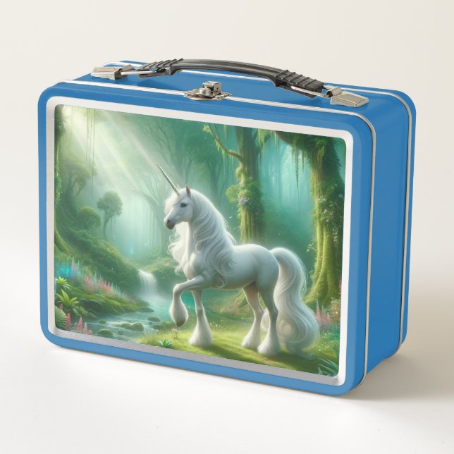 Forest Unicorn  Metal Lunch Box (Front)