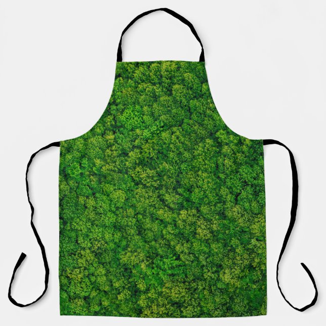 Forest view from above, aerial top view with copy  apron (Front)