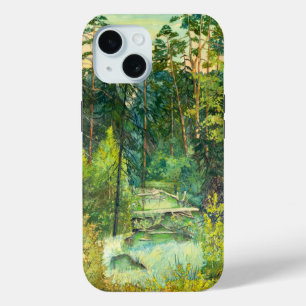 Forest watercolor iPhone 15 case