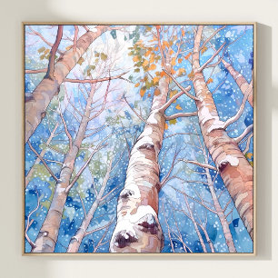 Forest Watercolor Painting Art Print 