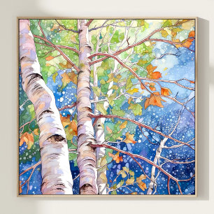 Forest Watercolor Painting Art Print 