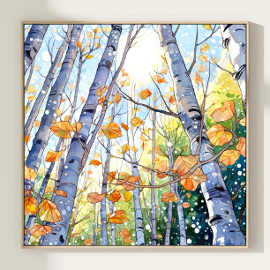 Forest Watercolor Painting Art Print 