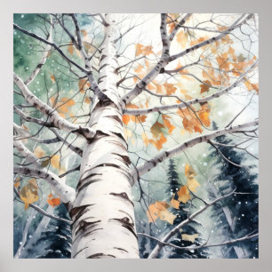 Forest Watercolor Painting Art Print 